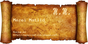 Mezei Matild névjegykártya